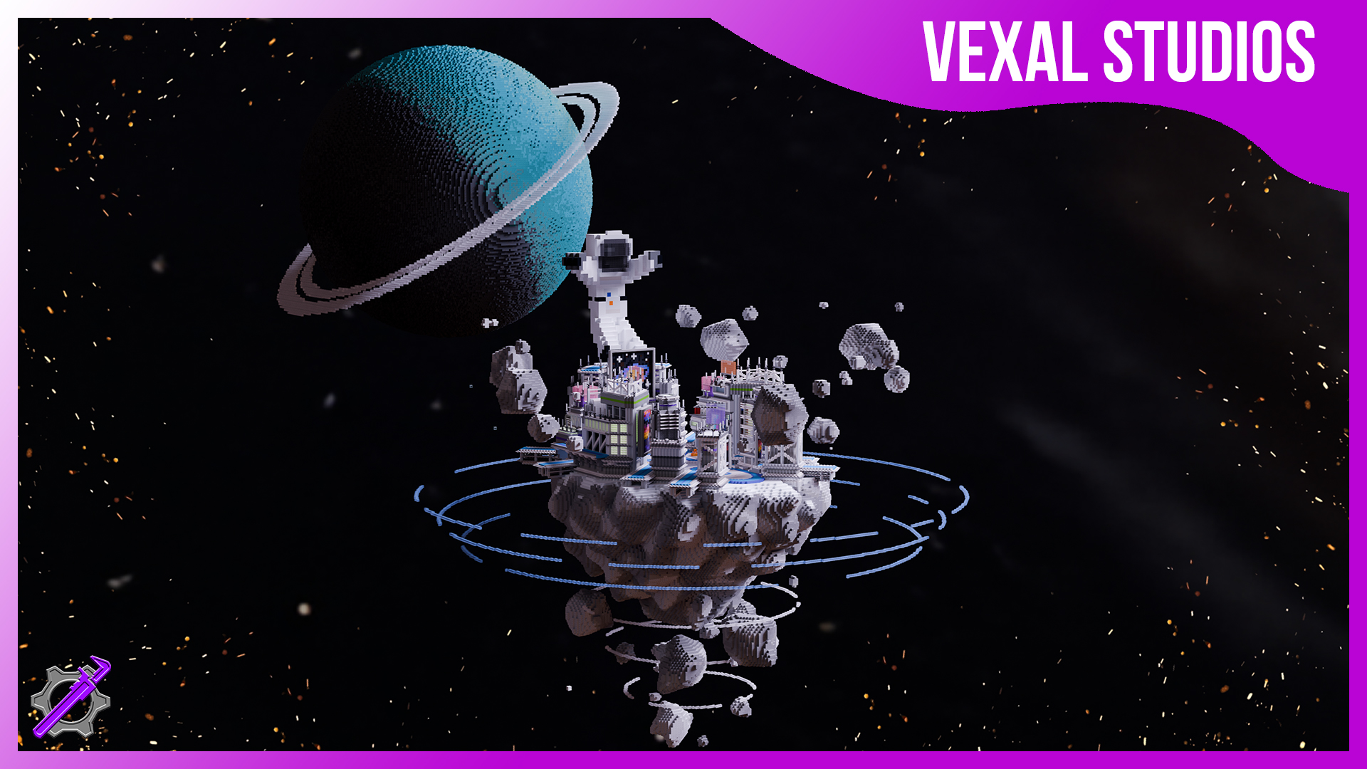 Futuristic Space Themed Lobby Banner