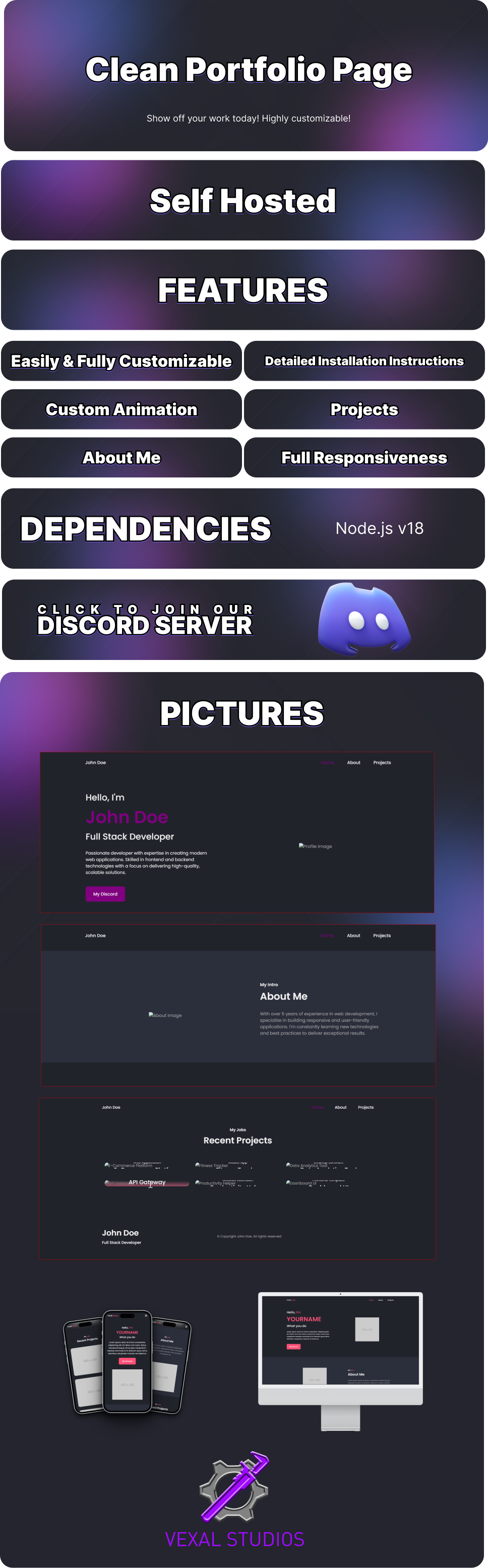 Clean Portfolio Page Thread Image